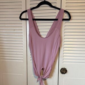 Lululemon Align Bodysuit in a pink/dusty rose color
